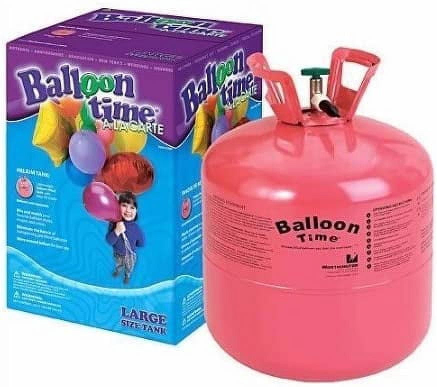 Balloon Time Helium Tank Balloon Party Kit - Includes 50 Balloons & Helium Tank - Boxed Decor Set (3 Pieces)
