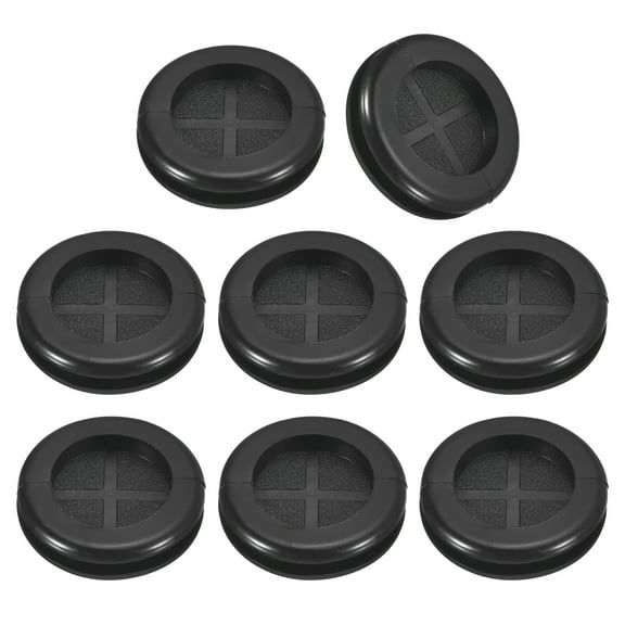 Uxcell 24Pack Rubber Grommets 7/8" (22mm) Drill Hole, 3/4" (18mm) ID Double Sided Hole Plugs Ring Gasket, Black