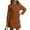 Brown, variant on NANAIQ Sweater Dress for Women Fall Cute Pleated Cable Knit Mini Dress Twofer Style Crewneck Long Sleeve Short Dresses Brown L