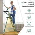 thumbnail image 6 of Costway 4 Step Ladder Folding Portable Anti-Slip Steel Step Stool 330lbs with Tool Platform, 6 of 11