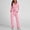 Pink, variant on Fall Outfits for Women Fashion Long Sleeve Crop Tops Wide Leg Palazzo Pants Outfits Loung Sets