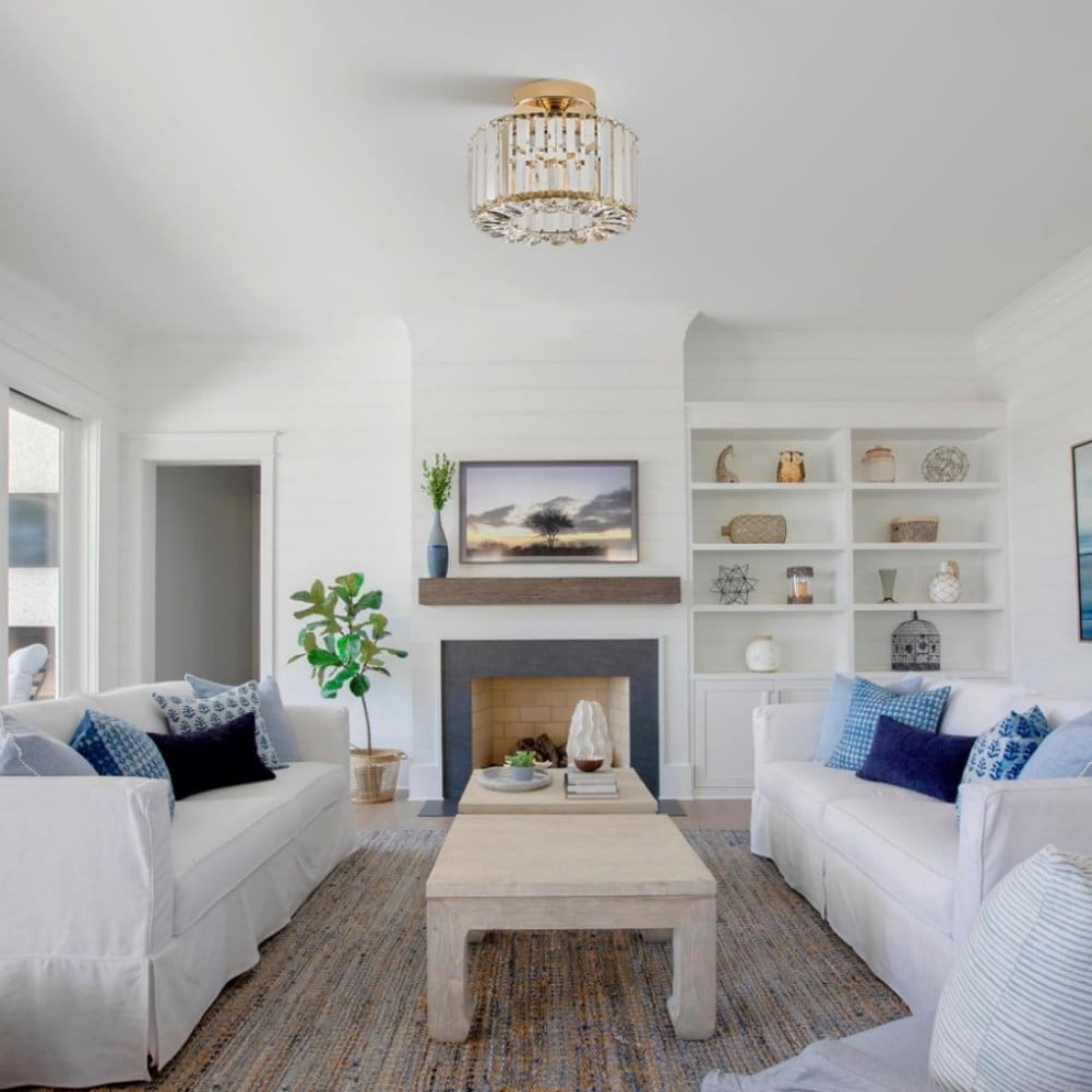 Crystal ceiling lighting fixtures, modern semi embedded ceiling lighting fixtures, golden near ceiling lighting fixtures, crystal chandelier entrance lights, bedroom porch kitchen living room