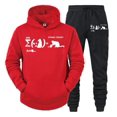 thumbnail image 3 of Conjunto de ropa deportiva para hombre con estampado de gato y mecánica cuántica, sudadera con capucha y pantalones deportivos divertidos, conjunto para correr en la calle, 3 of 5