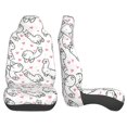 thumbnail image 3 of Honeii Alpacas and Hearts Print Car Seat Covers 2 Pieces, Full Set Universal Seat Covers for Cars, Waterproof Auto Seat Protectors, 3 of 7