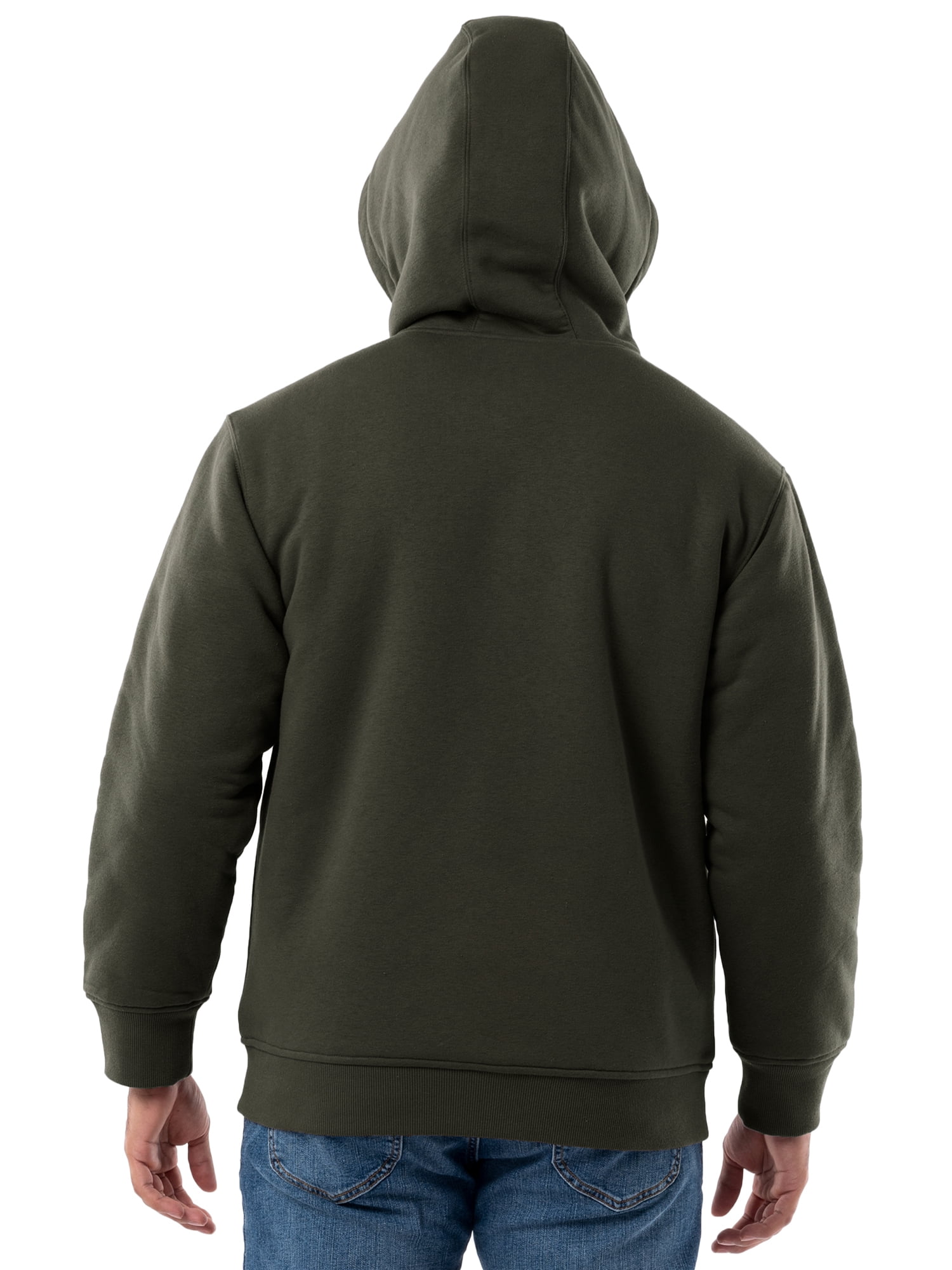 Wrangler men s guardian heavy weight fleece deals sherpa lined water repellent hoodie jacket