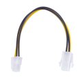 thumbnail image 1 of 20CM 12V 4 Pin Male to 4 Pin P4 Female Power Supply Extension Cable, 1 of 6