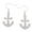 Earring-Clear, variant on Anchor Pendant Necklace or Earring Clear Rhinestone Crystal Rhodium Plated 17 Inch Snake Chain E0783-CR