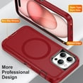 thumbnail image 3 of Dteck Case with Tempered Glass Screen Protector for iPhone 14 Pro Max,Shockproof Rubber Case Compatible with MagSafe Hybrid PC Full Body Protection Cover,Red, 3 of 6