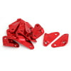 Aluminum Alloy Triangle Shaped Tent Rope Buckle Guyline Cord Adjuster Red 15pcs