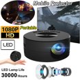thumbnail image 1 of LNGOOR Mini Projector  1920*1080p HD Home Theater Movie Projector  LED Pico Video Mobile Phone Projector w/ Remote Control, 1 of 11