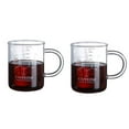 thumbnail image 1 of Thinsony 2 Pcs Clear Coffee Cup Glass Breakfast Scale Tumbler Kitchen Gadgets Home, 1 of 6