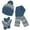 F-1849Navy, variant on ZHOGXU Winter Beanie Hat Scarf Gloves Set For Women And Men Geometric Print Caps Long Scarf Touchscreen Gloves Knitted Warm Comfortable Outfits 3 Pack For Daily Wear Beige One Size