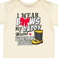 thumbnail image 4 of Inktastic I Wear Bows My Daddy Wears Fireman Boots Girls Baby Bodysuit, 4 of 5