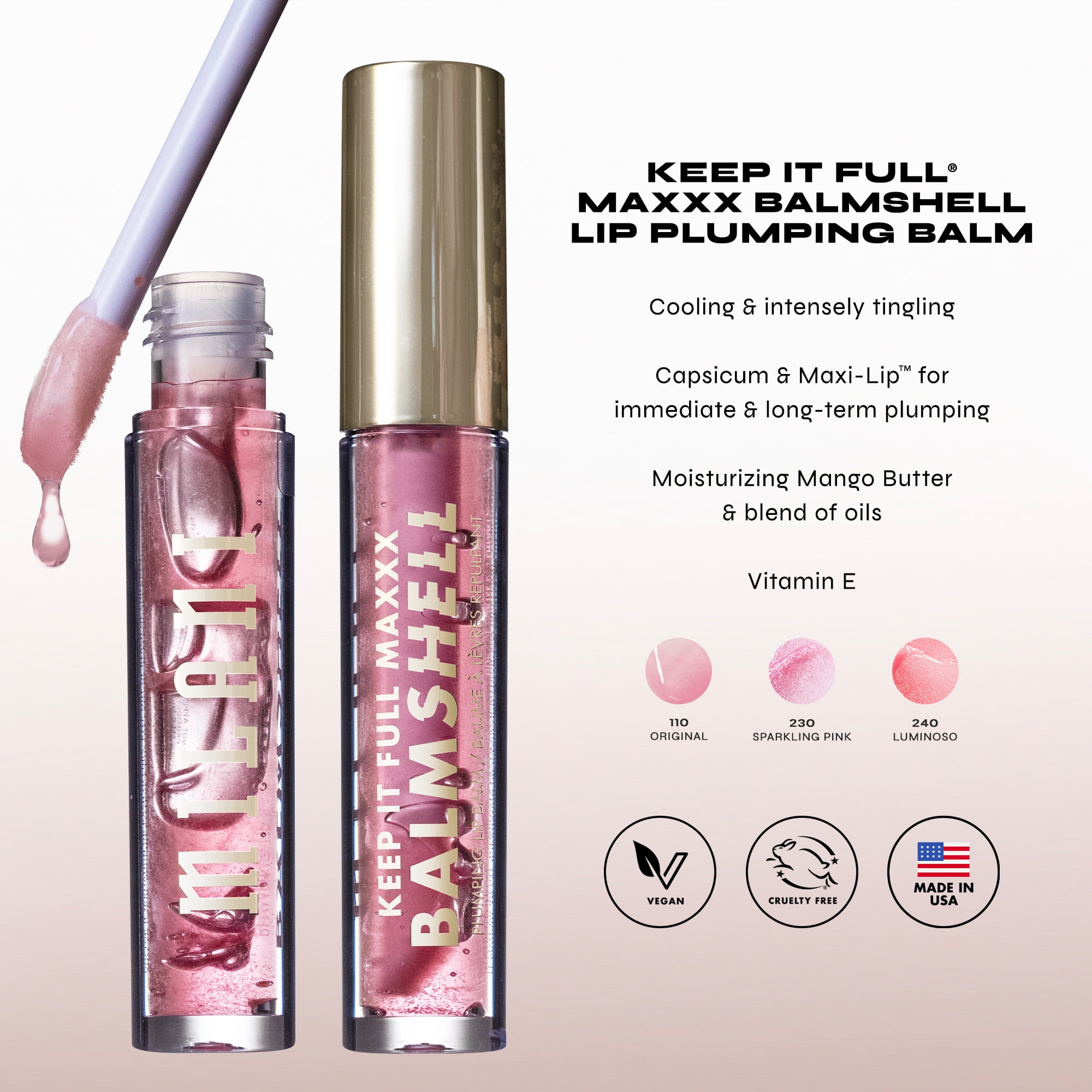 Milani Keep It Full Maxxx Balmshell Lip Plumping Balm, Sparkling Pink 230