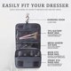 thumbnail image 3 of Hanging Travel Toiletry Bag Multifunction Cosmetic Bag Portable Make up Pouch Waterproof Organizer for Women and Girls (Grey), 3 of 4
