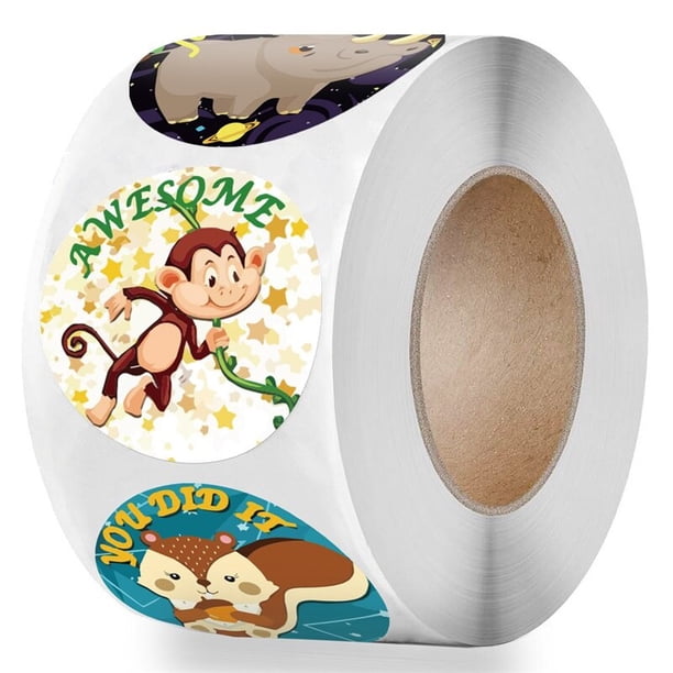 Animals Cartoon Stickers for Kids Toys Sticker Various Cute Owl Animal Designs Pattern School Teacher Reward Sticker heqiyong LED