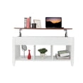 thumbnail image 1 of SalonMore Lift Top Coffee Table Modern Furniture Hidden Compartment and Lift Tabletop White, 1 of 12