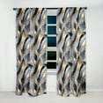 thumbnail image 6 of Designart "Sequined Glamour In Grey And Gold" Glam Room Darkening Curtain Single Panel, 6 of 6