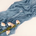 thumbnail image 4 of Unique Bargains Cheesecloth Table Runner for Wedding Easter Decoration Blue, 4 of 6