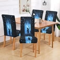 thumbnail image 2 of Yayeee 4 Pack Dining Chair Covers Stretch Parson Chairs Slipcovers Seat Protector, Blue Butterfly, 2 of 6