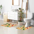 thumbnail image 6 of Yayeee Bath Rugs for Bathroom Floor Set of 2 Non Slip Fluffy Soft Absorbent Mat, Green Retro Autumn Leaves, 6 of 7