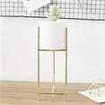 thumbnail image 1 of Clearance Items,npkgvia Bathroom Rack,Kitchen Rack,Home Garden Ceramic Plant Flower Pot With Metal Rack Stand Metal Pot Stand Indoor Flower Potted Plant Holder Plants,Organization And Storage,Gold, 1 of 3