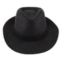 thumbnail image 2 of Ladies Men Fedora Trilby Sunhat Wide Brim Sombrero - Black, as described, 2 of 8