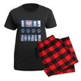 thumbnail image 5 of CafePress - I Love My Doodle Box Font Women's Dark Pajamas - Women's Short Sleeve Print T-Shirt and Pants Dark Cotton Pajama Set, 5 of 7