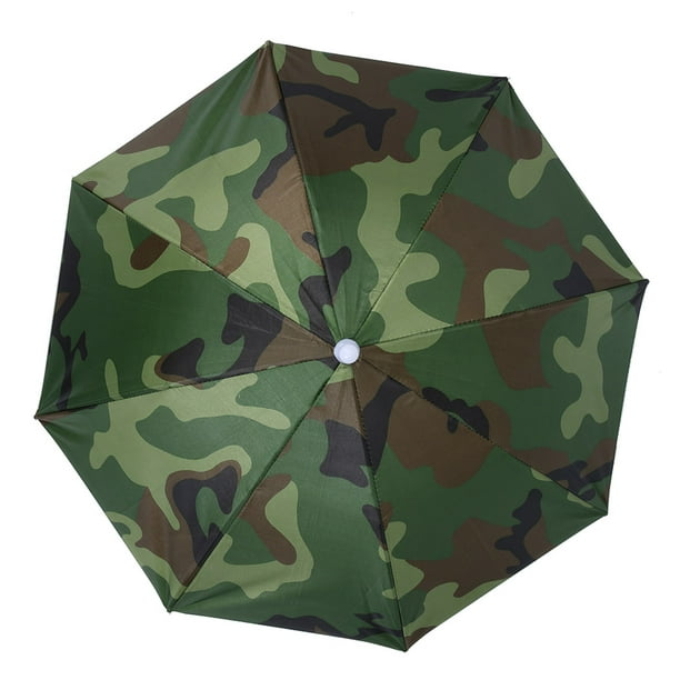 25.5in Fishing Umbrella Hat Folding Sun Rain Cap Sunscreen
