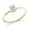 Aquamarine, March, variant on Gem Stone King 10K Yellow Gold Lab Grown Diamond Solitaire Engagement 4-Prong Ring for Women | 0.40 Cttw | Oval 6X4MM | Gemstone April Birthstone | Size 6.5