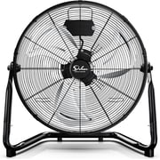 Simple Deluxe 12" High Velocity Floor Fan, 3-Speed Heavy Duty Metal Fan for Home, Commercial, Greenhouse, Indoor/Outdoor Use, Black