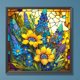thumbnail image 1 of Cuadros Decorativos Kit de pintura por números, decoración de imagen de arte de aceite de girasol de vidrieras DIY (H1535) Wdftyju embutido en tela, 1 of 9