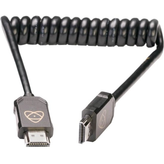 Atomos HDMI Full to HDMI Micro Coiled Cable, 30cm/12" Coiled (60cm/24" Extended)
