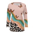 thumbnail image 4 of Femmes Automne Hiver Décontracté Col à Manches Longues T-Shirt Haut Poche Blouse à Manches Longues, 4 of 4