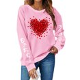 thumbnail image 2 of ameIAEA Valentines Day Sweatshirt Women Crewneck Graphic Pullover Long Sleeve Fall Spring Tops, 2 of 4