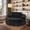 Black(Plush Corduroy), variant on Ovios 58" Oversized Lounge Chair Round Cloud Deep Seat Accent Chair Plush Corduroy Boneless Sofa Chair for Living Room, Gray
