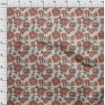 thumbnail image 4 of oneOone Velvet Orange Fabric Floral Retro Sewing Craft Projects Fabric Prints By Yard 58 Inch Wide, 4 of 5