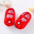 thumbnail image 6 of RMGVDSD Baby Walker Shoes Baby Girls Soft Sole Bowknot Princess Wedding Dress Flats Toddler Princess Shoes Baby Shoes Soft Walking Sock Shoes For 6-9 Months, 6 of 7