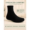 thumbnail image 3 of Comfello Circulatory Diabetic Ankle Socks for Men & Women – 3-Pack – Non-Binding, Extra Wide Moisture Wicking Cotton Socks, 3 of 7