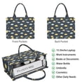 thumbnail image 2 of Large Capacity Tote Bag,DarkBlue Cartoon Dinosaurs Yellow Triangles Pattern Handbag Fashion Luxury Tote Bag,15.7"x13"x 5.1" Inches,Laptop Compatible, 2 of 6