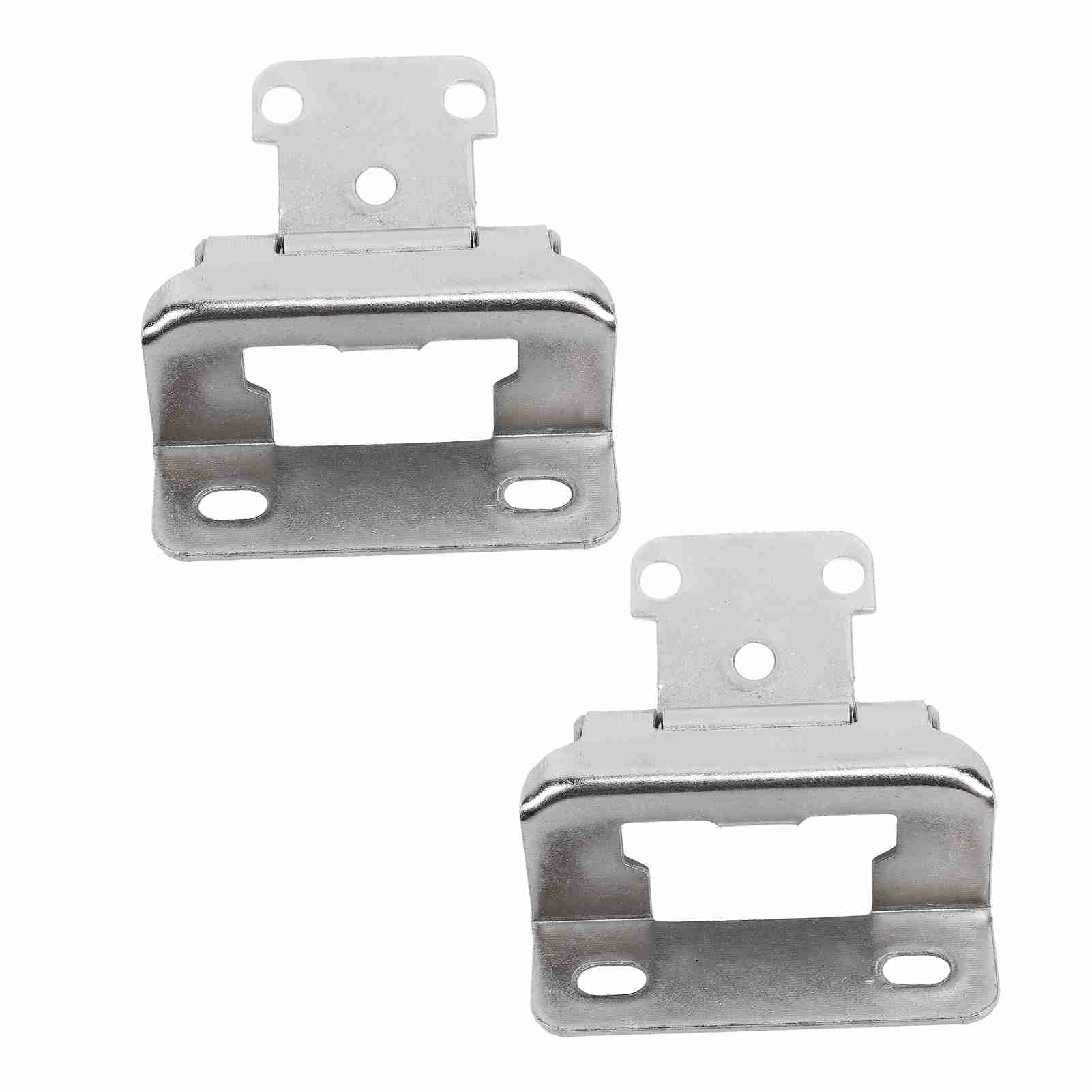 Lot De Charnières D'armoire Semi-enveloppantes Avec Fermeture Automatique – Finition Nickel Satiné