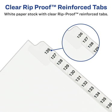 Legal Exhibit Dividers - Side Tab, Title 3, Letter Size, White, 25/Pack