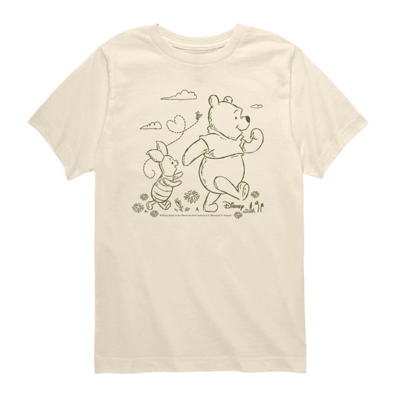 Winnie the Pooh - Taking a Stroll - Toddler Boys Short Sleeve Graphic T-Shirt