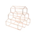 thumbnail image 1 of Geometric Iron Wine Rack, 6-Bottle Freestanding Metal Wine Storage, Elegant Display Rack for Kitchen, Dining Room, Bar Organization, Wine Lover Gift, Home Bar Essentials, 1 of 2