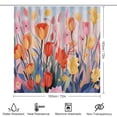 thumbnail image 2 of Watercolor Wildflowers Shower Curtain Sets with Rugs 4 Piece Rustic, 2 of 8