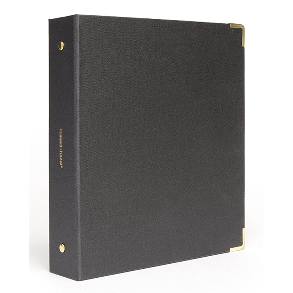 russell+hazel Onyx Bookcloth Mini 3 Ring Binder