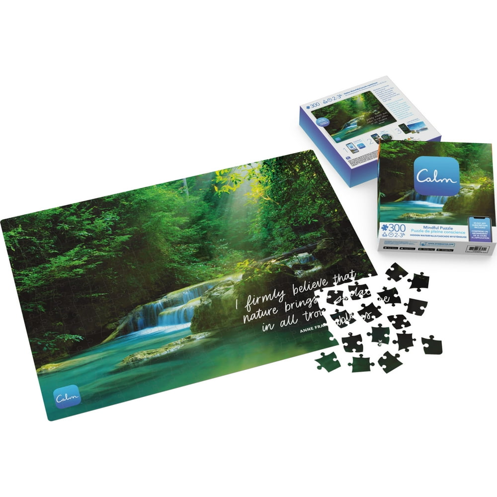 300Piece Calm Jigsaw Puzzle for Stress Relief, Hidden Waterfalls