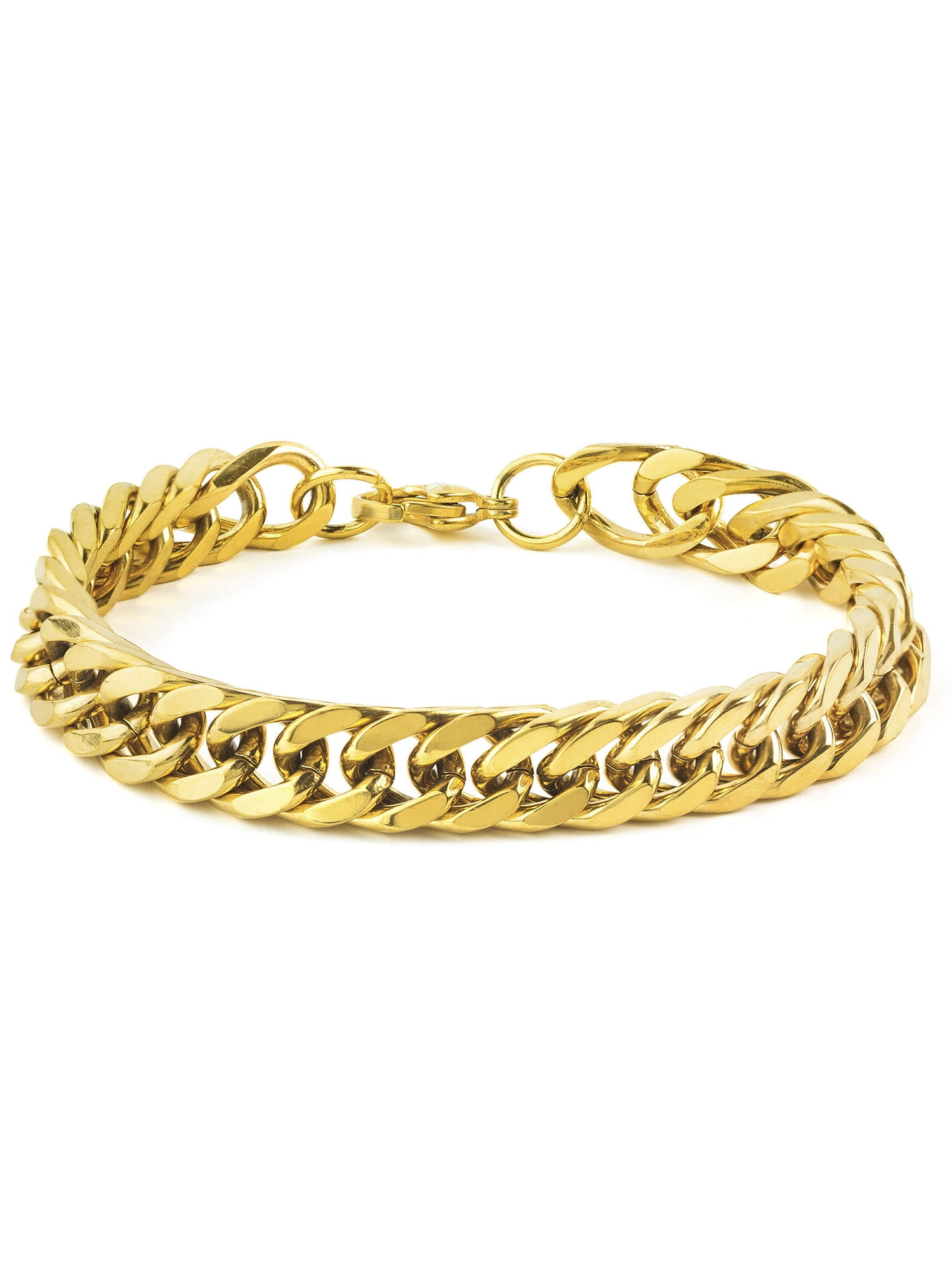 Coastal Jewelry Gold Stainless Steel 8-Inch Curb Link Chain Bracelet ...