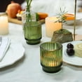 thumbnail image 3 of 8pcs Large Green Votive Candle Holders for Wedding Centerpieces, Glass Tea Lights Decor, 3 of 4
