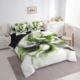 thumbnail image 2 of Homewish Green Gradient Geometric 7pcs Queen Bedding,Abstract Artwork Bedding Comforter Set Queen,Black Reversible, 2 of 8